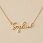 Personalised Name Necklace, Signature Script In Gold Or Sterling Silver, thumbnail 3 of 11