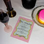 Personalised Wavy Dinner Menu Digital Download, thumbnail 1 of 5