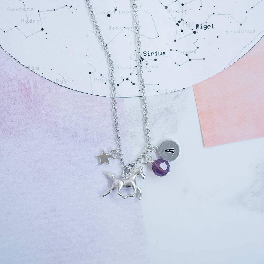Personalised Horse Charm Necklace By A Beautiful Storm