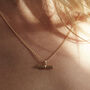 T Bar Necklace In Sterling Silver Or Gold Vermeil, thumbnail 1 of 5