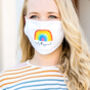 Charity Personalised Rainbow Positivity Face Mask, thumbnail 1 of 7