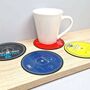 Four Record Coasters Fathers Day Music Fan Lover Real Vinyl Cork Bottoms, thumbnail 2 of 8