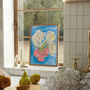 Peony Flowers Illustrated Art Print, thumbnail 3 of 5