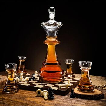 Chess Decanter And Shot Glasses Set, 3 of 5