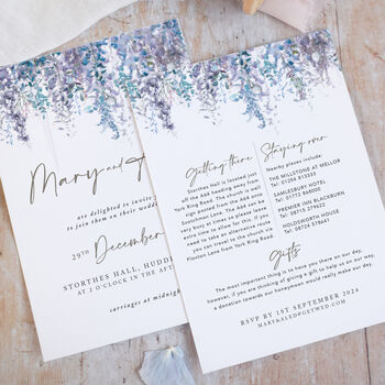 Whimsical Winter Wedding Invitation, 3 of 6