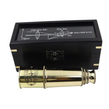 Personalised Brass Telescope With Box, 7 of 9