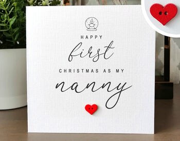 Personalised Handmade First Christmas Card For Grandma, 3 of 4