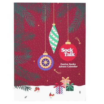 12 Day Christmas Advent Calendar Nautical Bamboo Socks Women's, 3 of 3