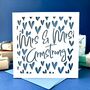 Papercut Hearts Mrs And Mrs Personalised Wedding Card, thumbnail 2 of 5