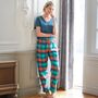Women's 'Acorn Squash' Check Brushed Cotton Pyjama Trousers, thumbnail 3 of 4
