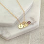Gold Plated Aquarius And Birthstone Necklace, thumbnail 1 of 6