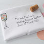 Personalised 'Drinking Prosecco Together' Tea Towel, thumbnail 2 of 4