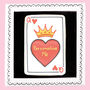 Biscuiteers Hand Iced Personalised Queen Of Hearts Biscuit Card, thumbnail 1 of 5