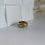 Baguette Cut Cz Band Chunky Statement Ring In 18 K Gold, thumbnail 7 of 12