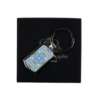 'Suzanne' Art Deco Handprinted Keyring, 5 of 10