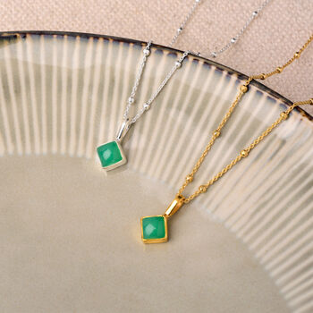 Gem Birthstone Necklace Sterling Silver Or 18ct Gold Plated, 6 of 12