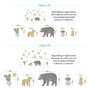 Bears In The Forest Fabric Wall Stickers, thumbnail 2 of 3