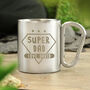 Personalised Super Dad Stainless Steel Mug, thumbnail 1 of 4