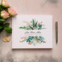 Personalised Book Of Condolence Green Bouquet Design, thumbnail 6 of 9