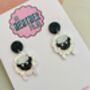 Sheep Glitter Resin Earrings / Gift For Animal Lover / Farmyard Jewellery / Fun Accessories, thumbnail 5 of 5