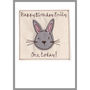 Personalised Bunny Rabbit Birthday Card For Him Or Her, thumbnail 10 of 12