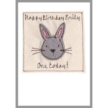 Personalised Bunny Rabbit Birthday Card For Him Or Her, 10 of 12