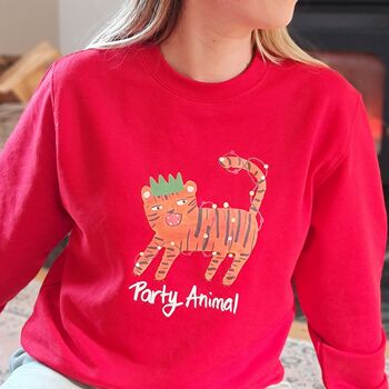 Party Animal Christmas Jumper, 3 of 4
