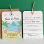St Lucia Save The Date Luggage Tag, thumbnail 1 of 8