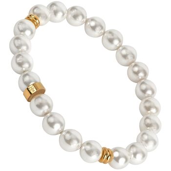 Men's Pearl Bracelet With 18k Gold Plated Beads, 10 of 12