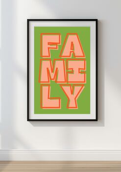 Family Wall Art Print Set Of Two, Bold Typography Home Decor, Unframed, 7 of 7