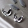 Sculptured Hoop Earrings, thumbnail 5 of 7