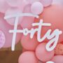 Pink, Lilac And Grey Balloon Arch With Hydrangeas, thumbnail 4 of 5