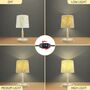 Table Bedroom Lamp With Palm Leaf Shade And Wooden Base, thumbnail 6 of 8