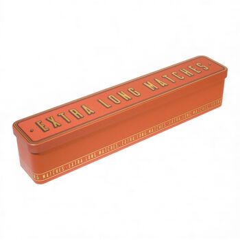 Extra Long Match Tin Storage Box Candle Gold Home Accessory Matches | Burgundy, 6 of 12