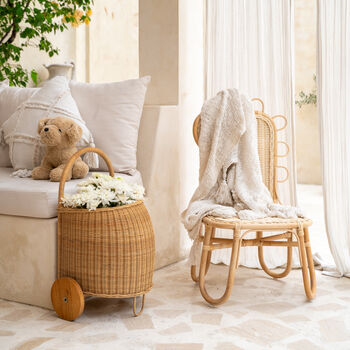 Little Dinosaur Chair – Handwoven Rattan Kids Seat, 3 of 7