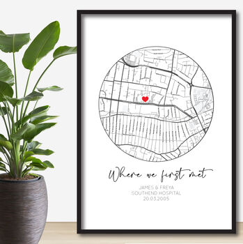 Personalised Where We First Met, Anniversary Gift Print, 2 of 4