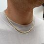 Mens Gold Plated Chain 3mm Gold Cuban Link Chain, thumbnail 5 of 11