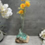 Compact 25cm Molten Glass On Wood Root Vase – Fluted Display, thumbnail 11 of 12