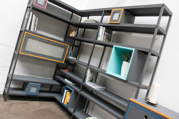 Rhys Box Section Colourful Shelves With Storage, 3 of 10