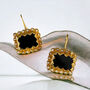 Pearl Drop Earrings With Black Onyx, thumbnail 1 of 4