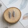 Sterling Silver Feather Earrings, thumbnail 1 of 7