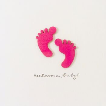 New Baby Feet Handmade Card, 2 of 4