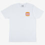 Flamin’ Hotline Unisex Burger T Shirt In White, thumbnail 2 of 2