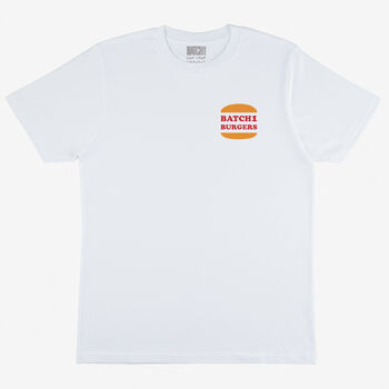 Flamin’ Hotline Unisex Burger T Shirt In White, 2 of 2