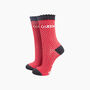 Queen Spotted Combed Cotton Glitter Socks In Red, thumbnail 1 of 4