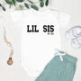White Organic Personalised Lil Sis Vest, thumbnail 1 of 3