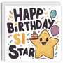 Cute Star Sister Birthday Card, thumbnail 2 of 2