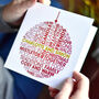 Personalised Bauble Christmas Card For Couples, thumbnail 3 of 3