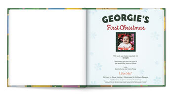 Personalised Children's Book, Baby's First Christmas With Family, 3 of 12