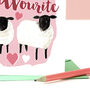 Ewe Are My Favourite, Sheep Valentine's Card, thumbnail 2 of 7